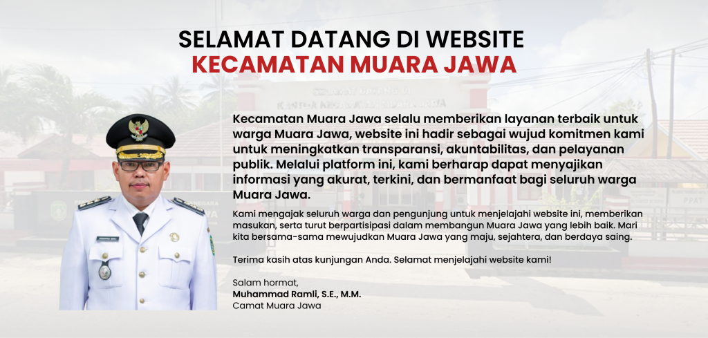 BANNER BERANDA WEBSITE KECAMATAN MUARA JAWA