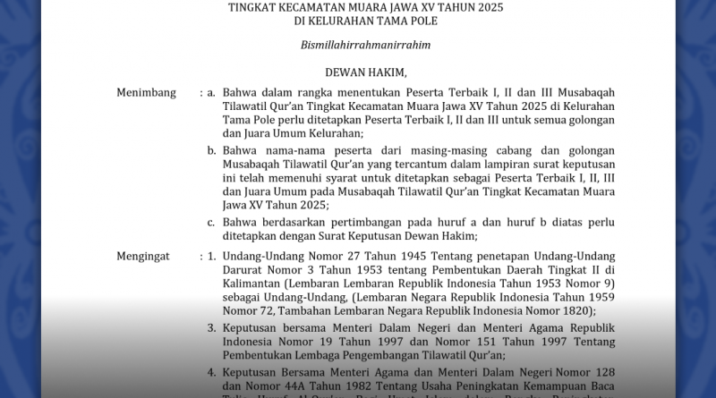 SK KEPUTUSAN HAKIM MTQ