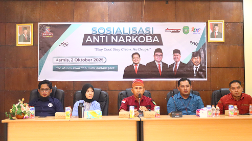 “SOSIALISASI ANTI NARKOBA” OLEH DISPORA KUKAR DI KECAMATAN MUARA JAWA.